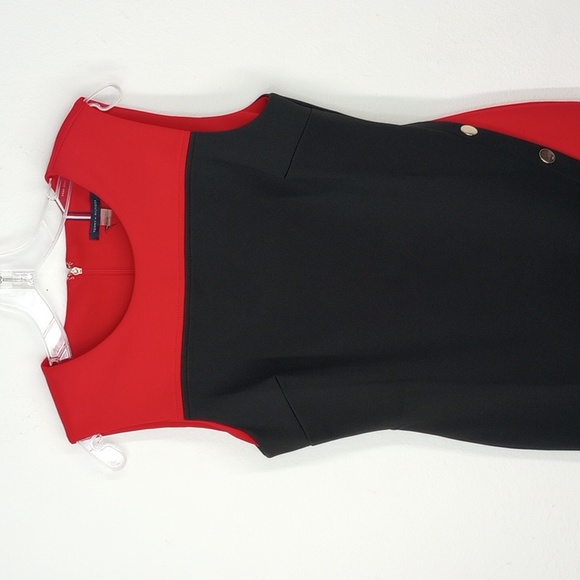 Tommy Hilfiger Women's Colorblocked Asymmetrical Dress NWT Size 10 - Picture 4 of 14
